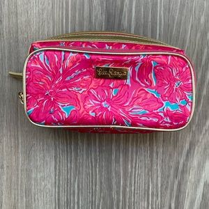 Lilly Pulitzer sea blue cosmetic zip up small pouch